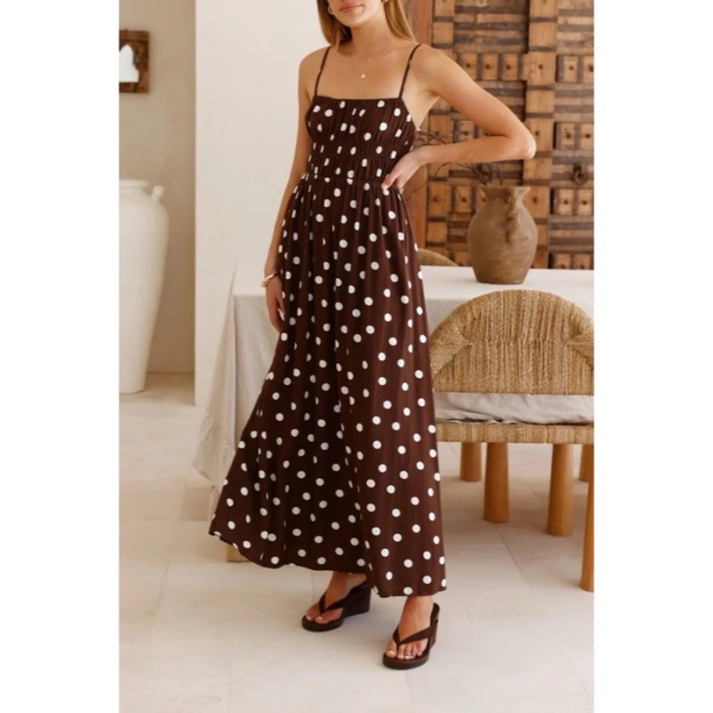 Polka Dot Maxi Dress
